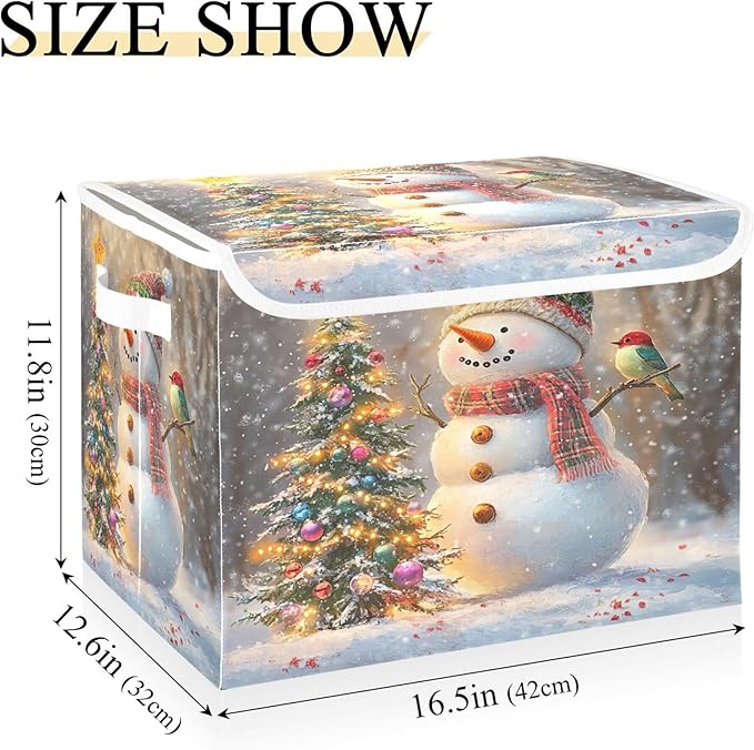 xigua Whimsical Snowman Storage Bins - Image 3