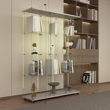 Yoluckea 4 Tiers Glass Display Cabinet Extra Large by Yoluckea