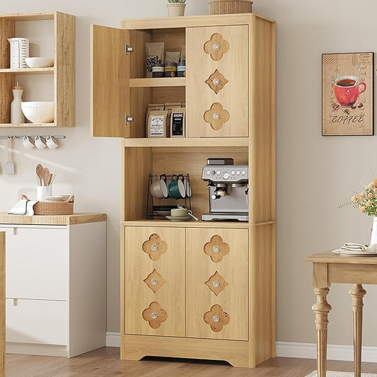Garvee 72" Tall Pantry Cabinet, Kitchen Hutch Storage Cabinet by Garvee