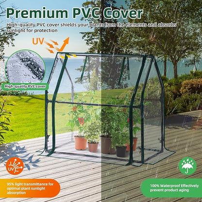 Mini Greenhouse for Indoor Outdoor: Ohuhu Tabletop Portable Green House - Image 3