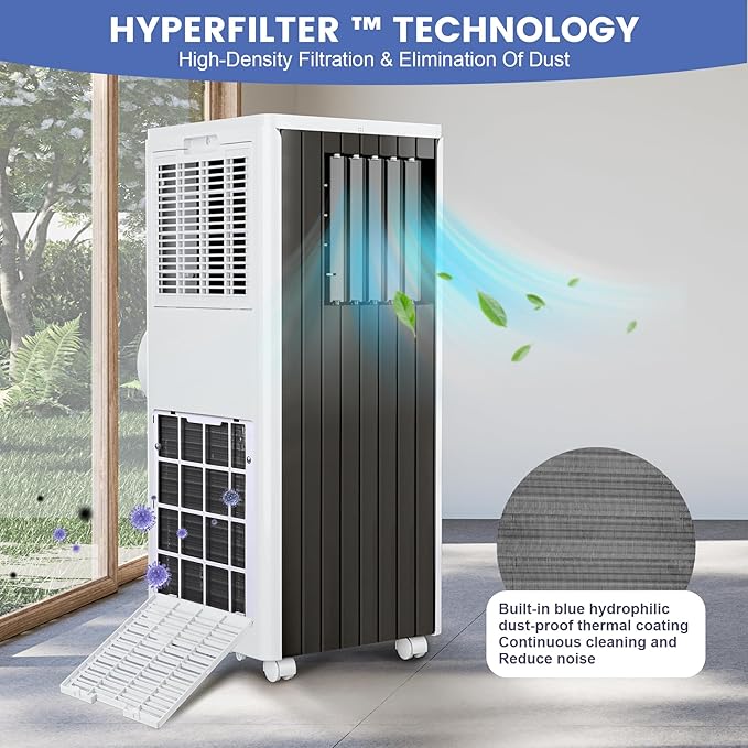 GarveeHome 8000 BTU 3-in-1 Portable Air Conditioner – Quiet Cooling, Fan & - Image 4