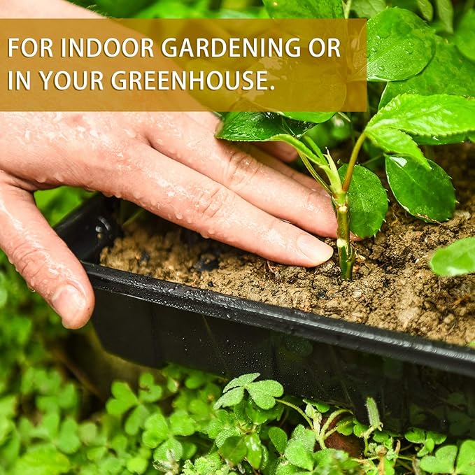 YoleShy 10 Pack Seed Starter Tray Reusable Plastic Plant Seedling Starter Trays - Image 5