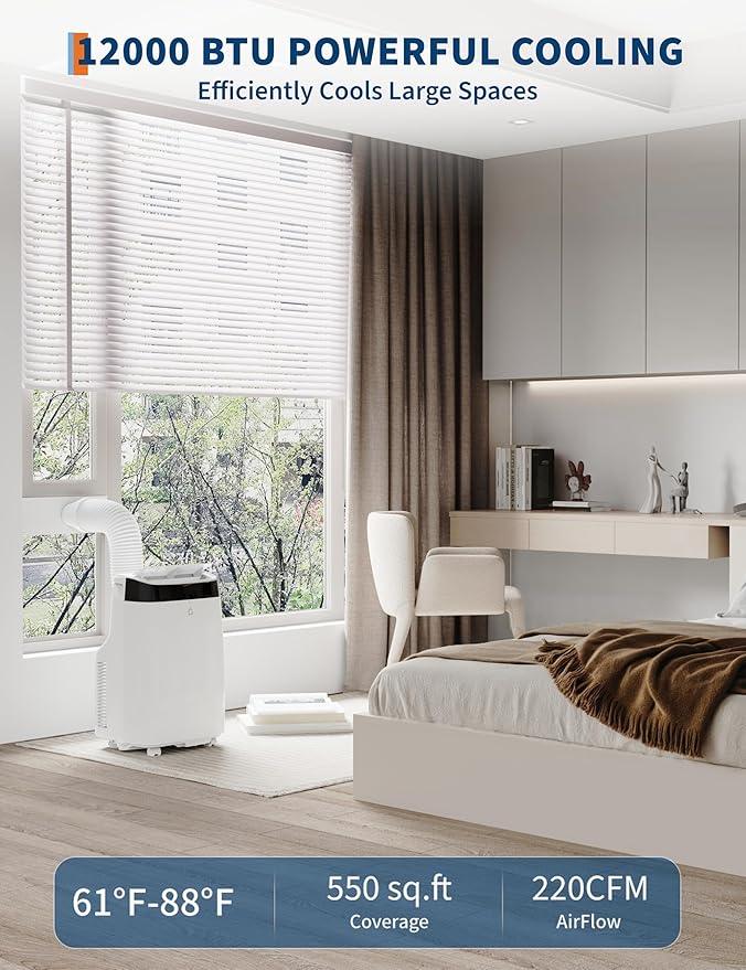 GarveeLife 12000 BTU Portable Air Conditioner 3-In-1 - Image 3