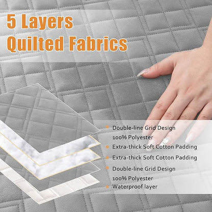 Arfntevss Waterproof Sectional Couch Covers L Shape Washable Velvet Sofa Cover - Image 3