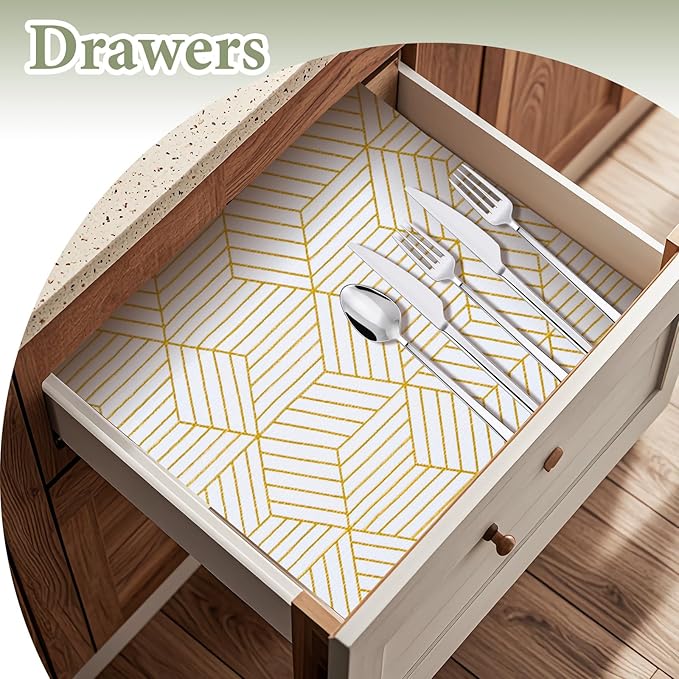 Shelf Liners for Kitchen Cabinets 12in x 20FT, Non Adhesive Cabinet Liner - Image 5