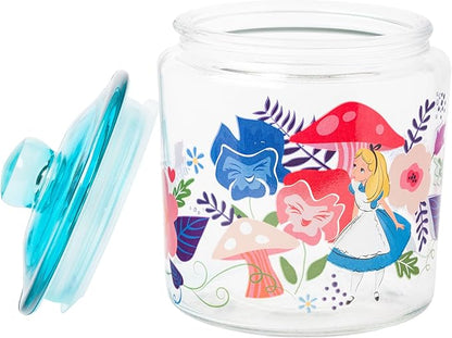 Silver Buffalo Disney Alice in Wonderland Flowers and Mushrooms Glass Cookie - Image 2