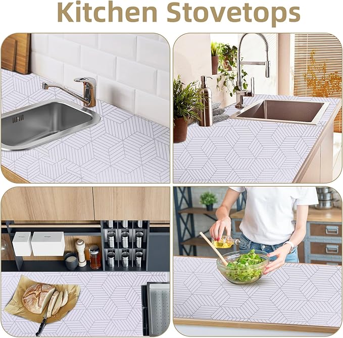 Shelf Liners for Kitchen Cabinets 24in x 20FT, Non Adhesive Cabinet Liner - Image 6