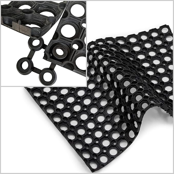 SafetyCare Interlocking Rubber Drainage Floor Mat - Image 2