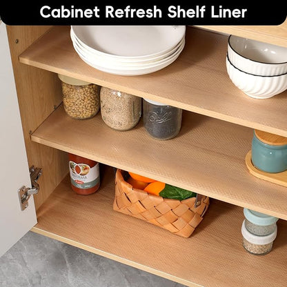 Shelf and Drawer Liner for Kitchen Cabinet, Non Adhesive Durable EVA Shelf Paper - Image 5