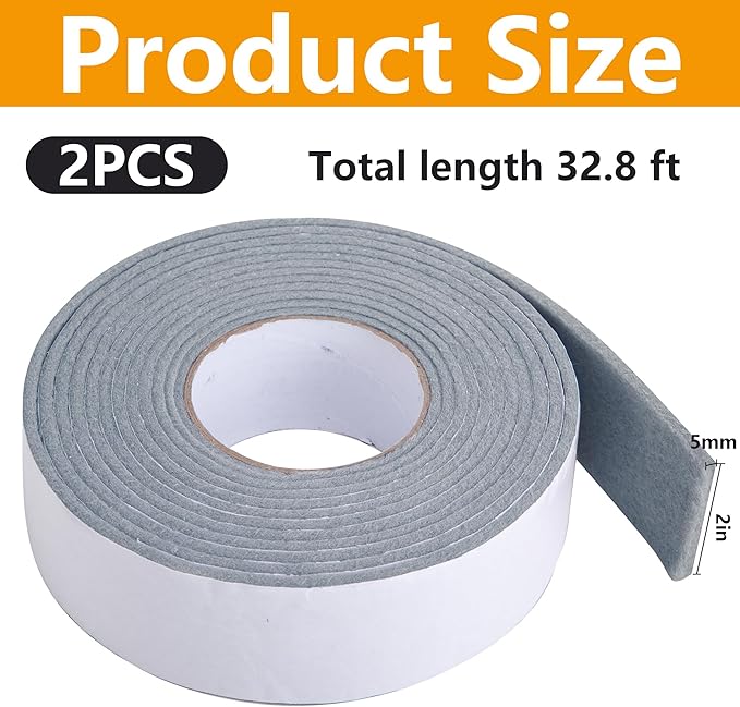 moonoom 2 Roll 16.4 Ft x 2'' Window Condensation Absorber Strip, Thick Window - Image 2