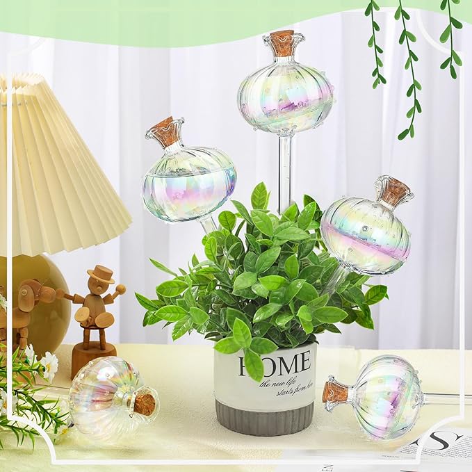 Yungyan 6 Pcs Self Watering Plant Globes Glass Cactus Insert Watering Devices - Image 6
