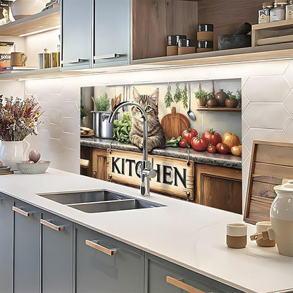 NYZE Kitchen Backsplash Stickers Waterproof Stove Backsplash Protector - Image 7