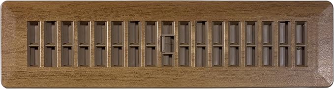 Decor Grates PL212-MTG 2-Inch by 12-Inch Plastic Floor Register, Tan Mahogany - Image 2