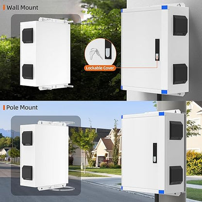 Joinfworld Outdoor Electrical Box 19.7"x15.7"x7.9" Metal Waterproof Vented Nema - Image 5
