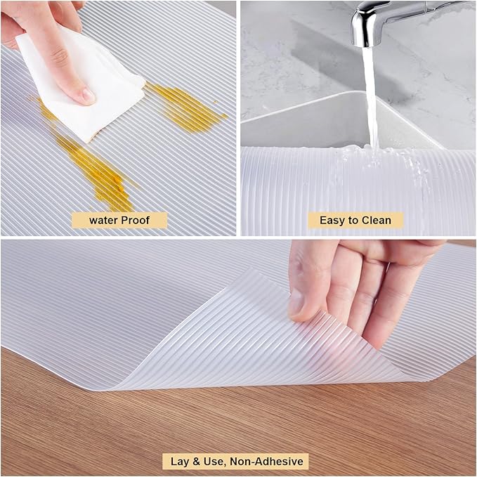 2 Rolls Shelf Liners, 16 Inches x 20 FEET Non-Slip Kitchen Cabinet Liner - Image 3