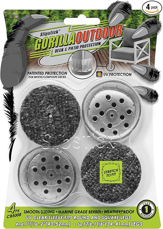 Slipstick GorillaOutdoor Berber Furniture Feet Pads by Slipstick