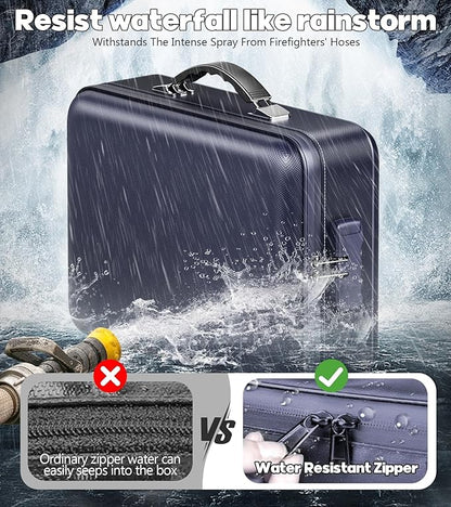 Fireproof Document Box, Hard Case Highly Flame-Resistant Fire Proof Waterproof - Image 7