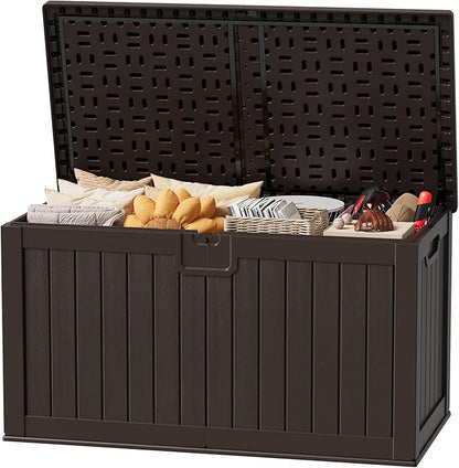 JUMMICO 250 Gallon Outdoor Resin Deck Box by JUMMICO