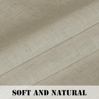H.VERSAILTEX Linen Curtains Elegant Natural Linen Semi Sheer Curtains Energy - Image 4
