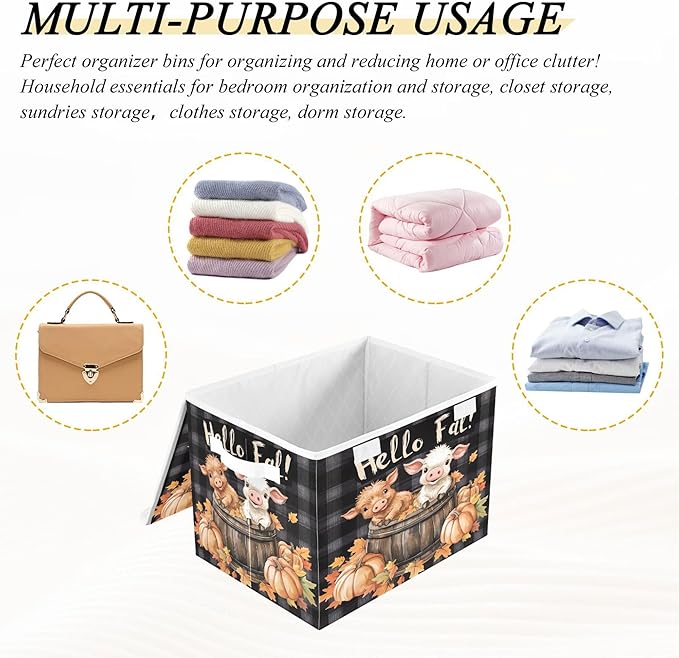 xigua Cute Highland Cow Storage Bins - Image 7