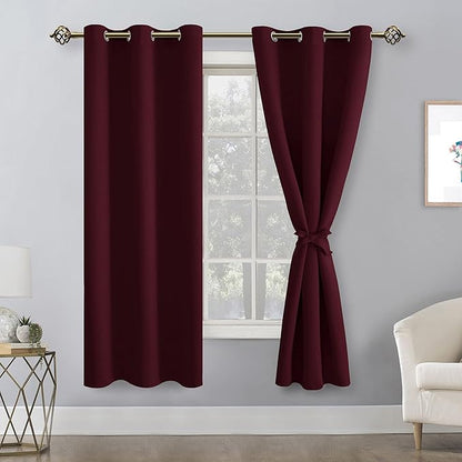 Hiasan Blackout Curtains for Bedroom, 38 x 72 Inches Long - Image 2