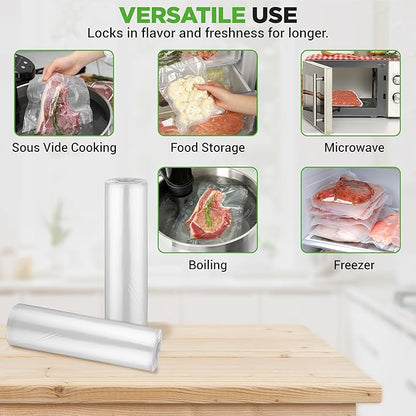 NutriChef Vacuum Sealer Bags 11x50 Rolls 2 pack - Image 4