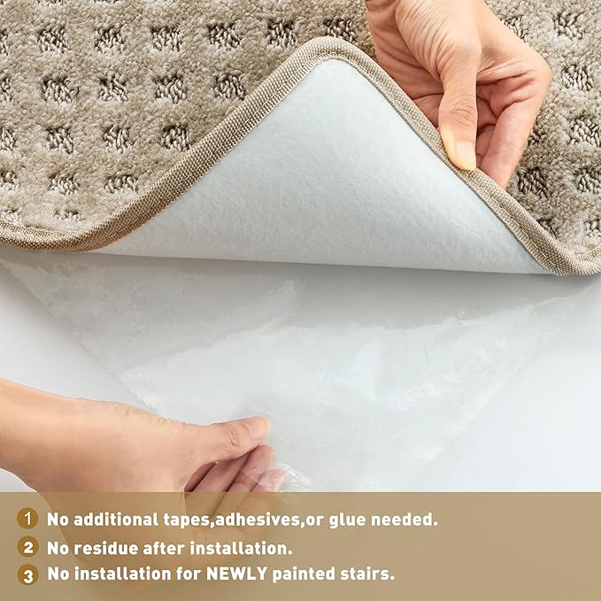 PURE ERA Carpet Stair Tread Landing Mat Tape Free Self Adhesive Non Slip Skid - Image 4