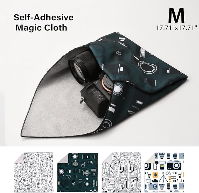 Camera Wrap, Anti-Scratch Lens Protective Wrap pouche, Magic Self-Adhesive Cloth - Image 2