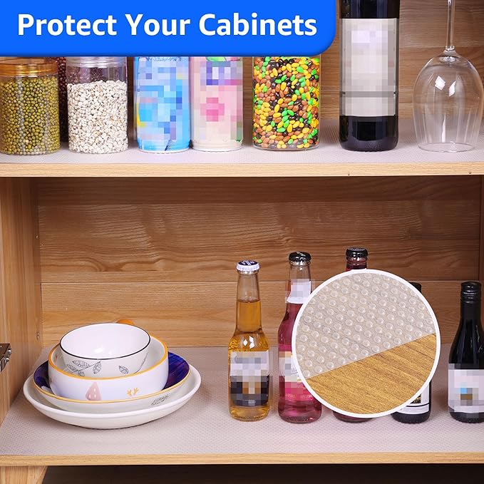 Clear Shelf Liners for Kitchen Cabinets: 23.8" W x 288" L Waterproof Under Sink - Image 2