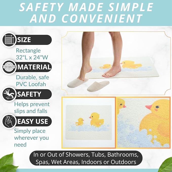 Enkosi Loofah Non-Slip Shower Mat - Image 3