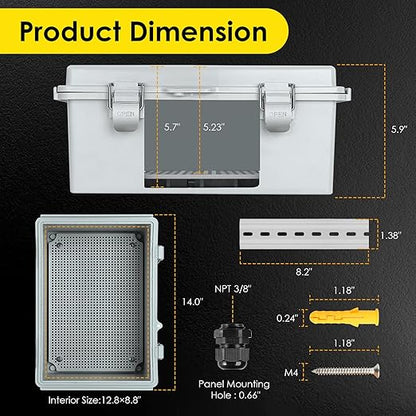 Waterproof Electrical Junction Box, IP67 Plastic Weatherproof Electrical - Image 3