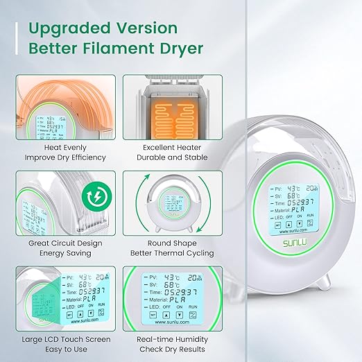 SUNLU Official Filament Dryer S2 Plus, 70℃ Max Temperature, Built-in - Image 4