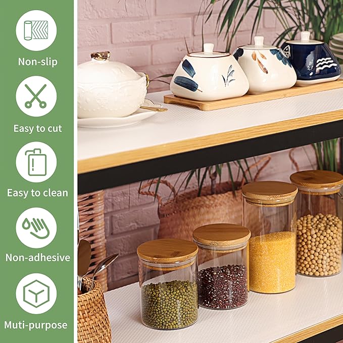 Shelf Liners 11 inch x 20 ft Kitchen Cabinets Liner Non-Stick Drawer Liners - Image 5
