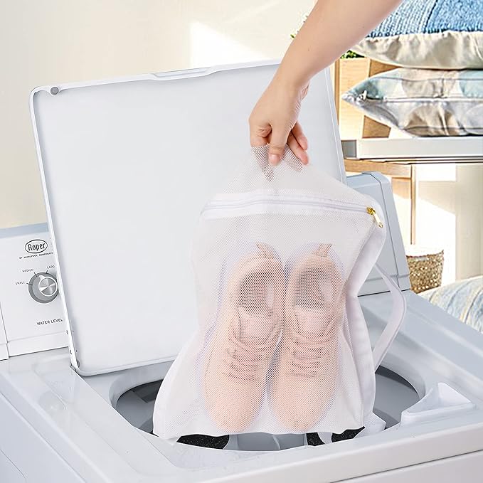 Sneaker Wash & Dry Net Bag for Dryer, 15.7x13.8 Inch Large HoneyComber Mesh Bags - Image 6