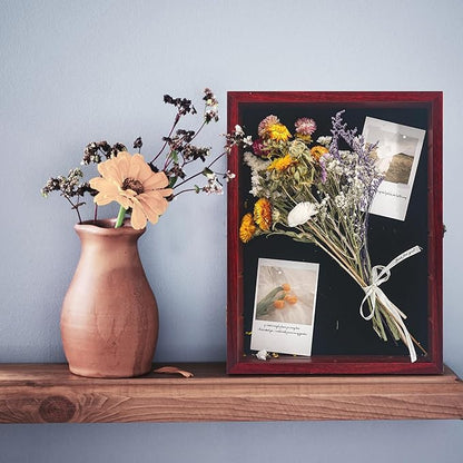 Shadow Box Frame with Removable Shelves, Coins Military Medals Pins Wedding - Image 6