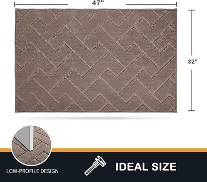 PURRUGS Dirt Trapping Door Mat 32" x 47", Non-Slip Machine Washable Entry Rug - Image 2
