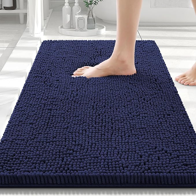Smiry Luxury Chenille Bathroom Rugs 30x20, Extra Soft and Absorbent Shaggy Bath by Smiry