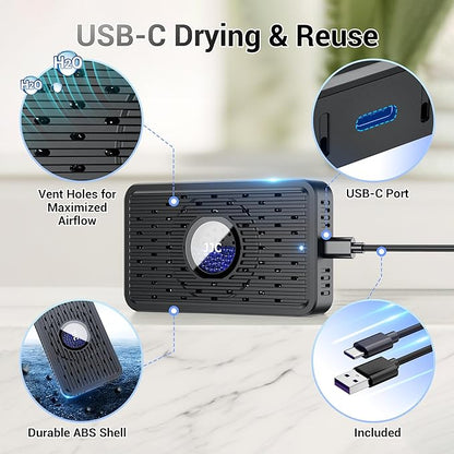 Auto Power-off USB Rechargeable Gun Safe Dehumidifier Desiccant, Small Reusable - Image 2
