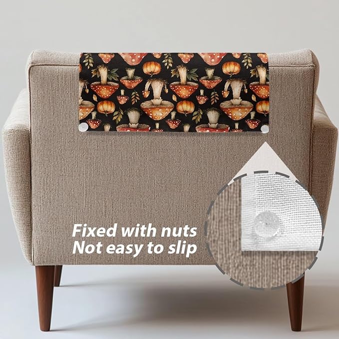 Mushroom Headrest Cover for Recliner Washable Fabric Sofa Protector for Head - Image 5