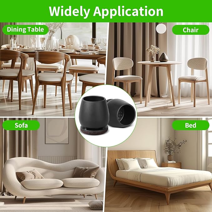 16PCS Round Silicone Chair Leg Floor Protectors - Image 7