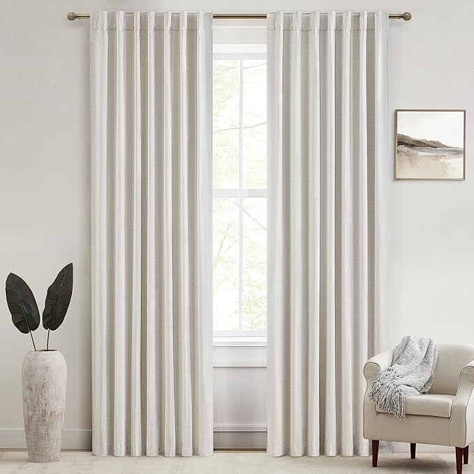Buttercream Living Room Curtains 102 Inches Long - Image 8