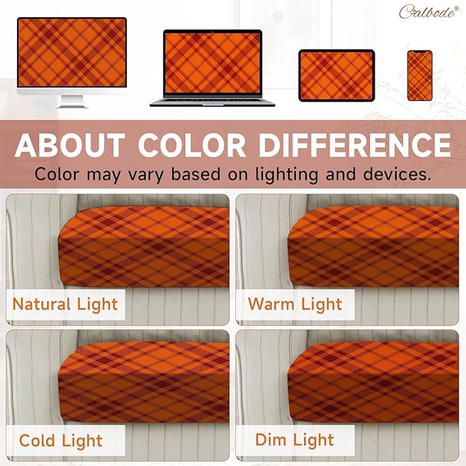 8Pcs Stretch Cushion Covers Outdoor Cushion Cover Replacement Slipcovers Grid - Image 6