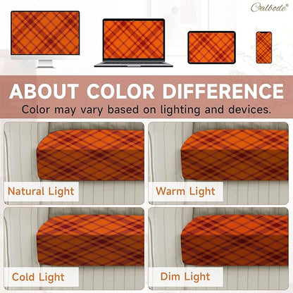 8Pcs Stretch Cushion Covers Outdoor Cushion Cover Replacement Slipcovers Grid - Image 6