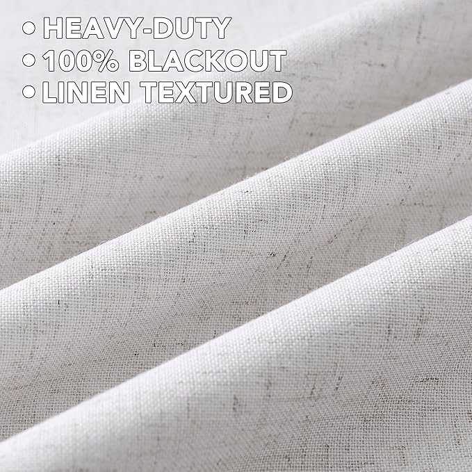 H.VERSAILTEX Linen Curtains 100% Blackout Curtains - Image 6