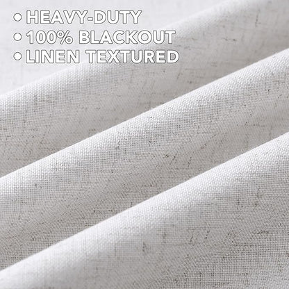 H.VERSAILTEX Linen Curtains 100% Blackout Curtains - Image 6