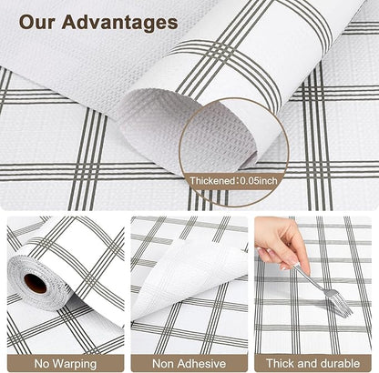 OcePor Non-Adhesive Drawer and Shelf Liner 12IN x 30FT，Non Slip Cabinet and - Image 4