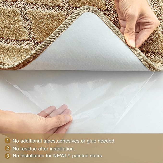 PURE ERA Carpet Stair Tread Landing Mat Tape Free Self Adhesive Non Slip Skid - Image 4