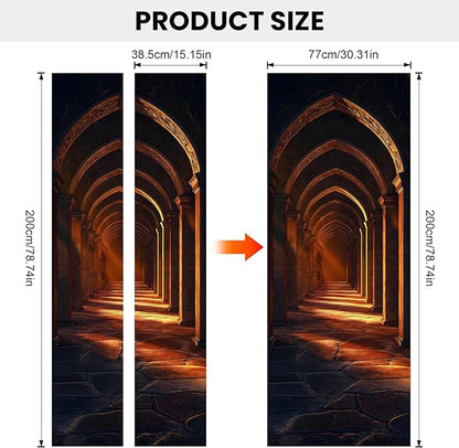 3D Door Decals Stickers, Peel Stick Wall Murals Vinyl Wallpaper Self-Adhesive - Image 3