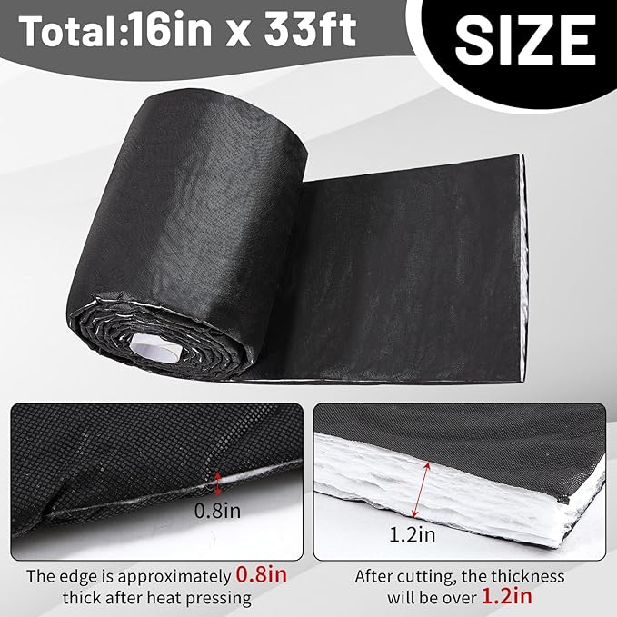 16in x 33ft Van Insulation, Soundproof Thermal Barrier - Image 2