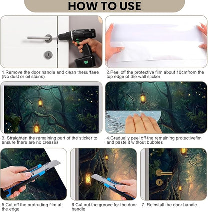 3D Door Stickers, Peel and Stick Vinyl Wallpaper ，Self-Adhesive Mural - Image 5